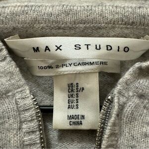 MAX STUDIO 2-Ply Cashmere Sweater Hoodie with Pockets